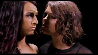 big booty shemale and hot brunette babe having hard sex